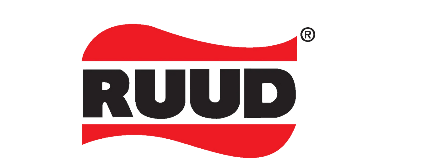 Ruud HVAC brand logo.